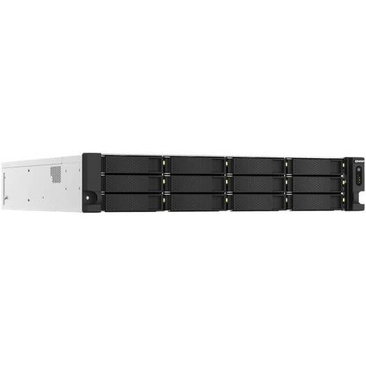QNAP TS-h1887XU-RP 18-Bay 4U Rackmount NAS, 2x3.5/2.5"+6x2.5" SATA Drive Bays, 3.4 GHz Intel Xeon E-2334 4C, 32GB ECC DDR4 RAM, 550W PSU, 10 Gigabit Ethernet Port, 3 PCIe | TS-h1887XU-RP-E2334-32G