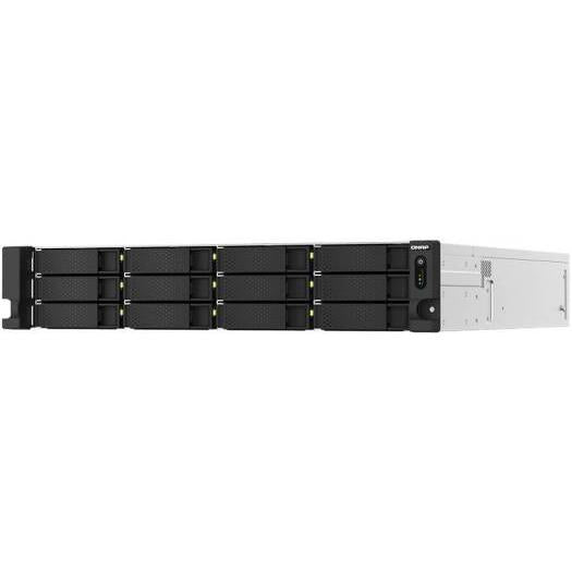 QNAP TS-h1887XU-RP 18-Bay 4U Rackmount NAS, 2x3.5/2.5"+6x2.5" SATA Drive Bays, 3.4 GHz Intel Xeon E-2334 4C, 32GB ECC DDR4 RAM, 550W PSU, 10 Gigabit Ethernet Port, 3 PCIe | TS-h1887XU-RP-E2334-32G