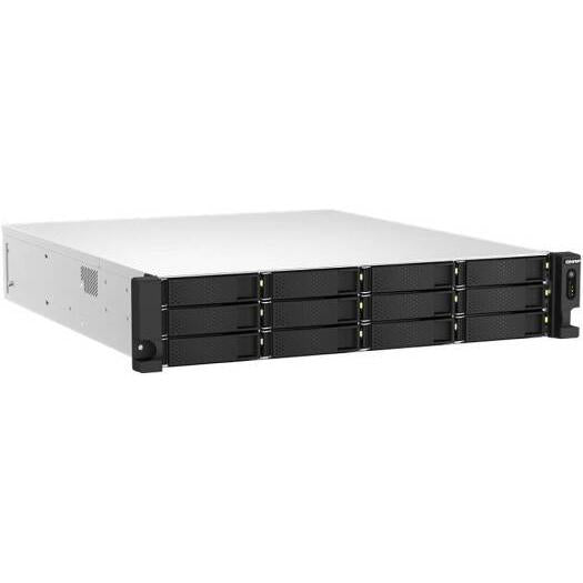 QNAP TS-h1887XU-RP 18-Bay 4U Rackmount NAS, 2x3.5/2.5"+6x2.5" SATA Drive Bays, 3.4 GHz Intel Xeon E-2334 4C, 32GB ECC DDR4 RAM, 550W PSU, 10 Gigabit Ethernet Port, 3 PCIe | TS-h1887XU-RP-E2334-32G