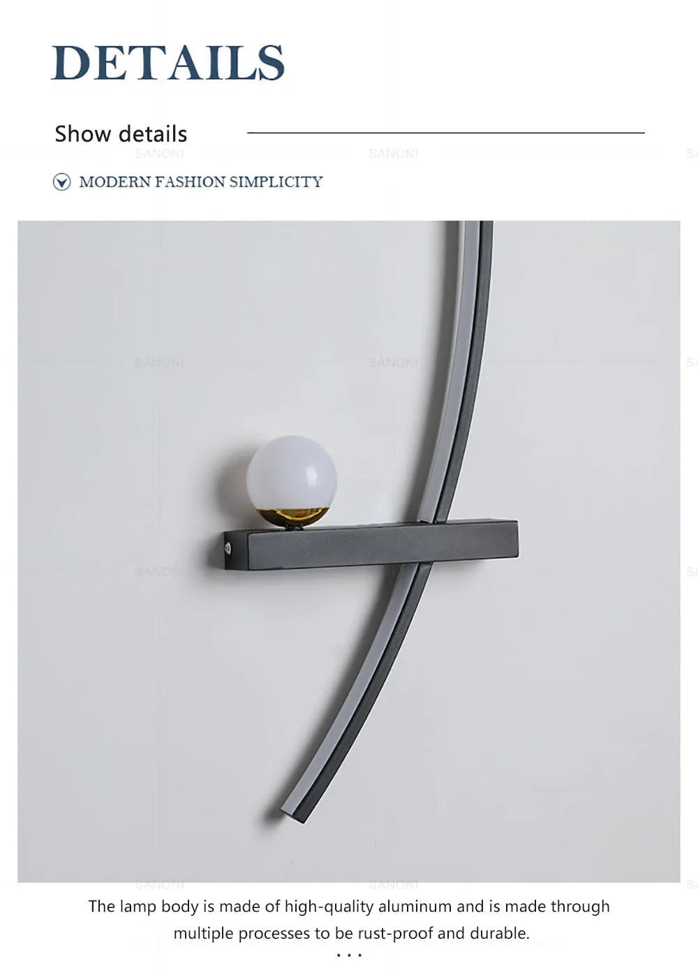 Nordic led lâmpada de parede listras arandela para o quarto cabeceira sala estar estudo escadas decoração casa luminária interior lustre