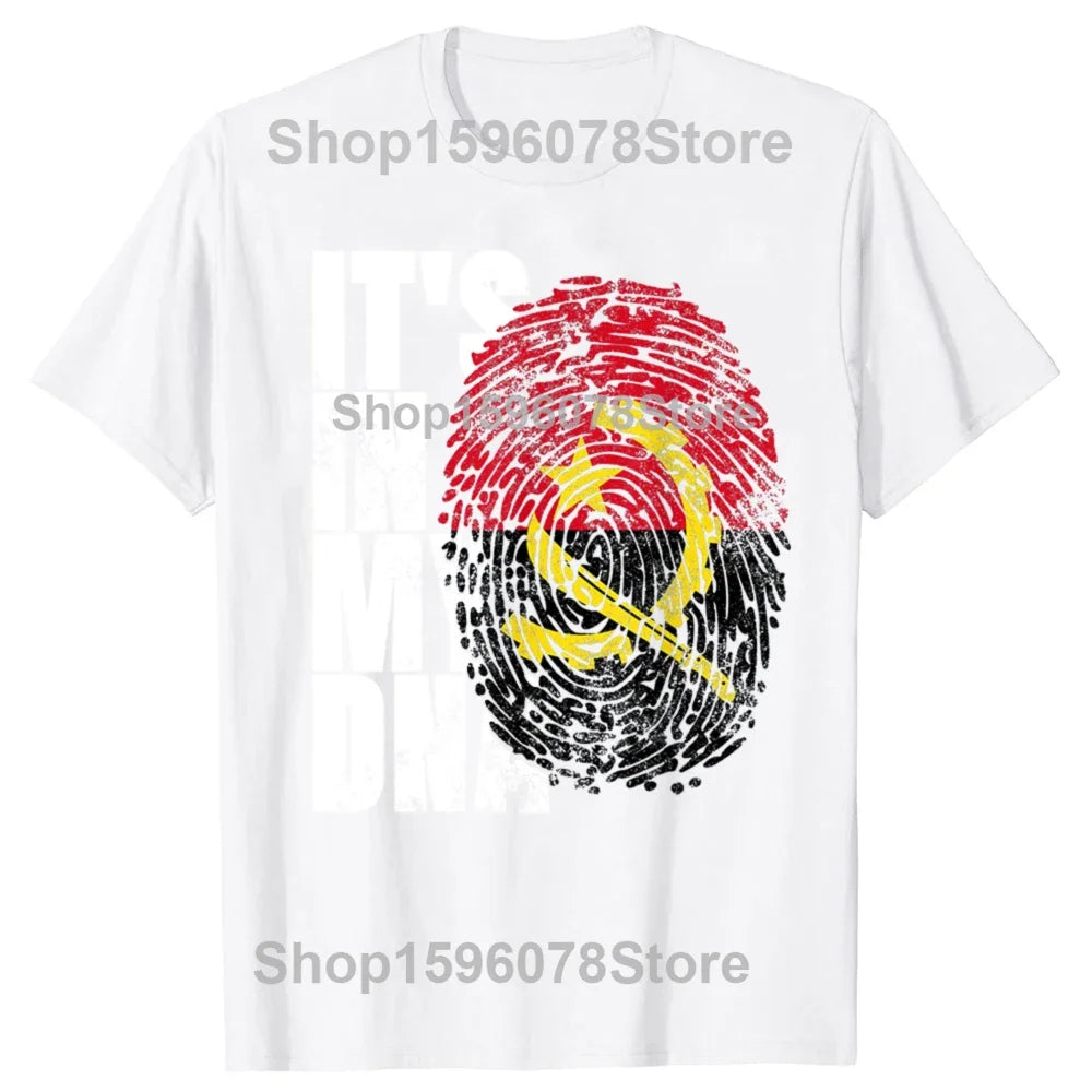 Venda quente orgulhoso bandeira da angola camiseta super angolan herança casual moda solta homem tshirt streetwear harajuku y2k masculino t