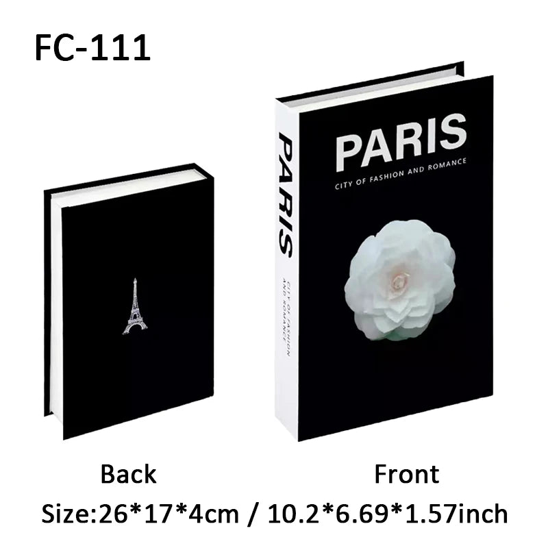 Caixa de armazenamento de livro falso que pode ser aberta, livros decorativos de luxo, mesa de café, ornamento, prateleira de quarto, decoração nórdica de interiores, decoração de casa
