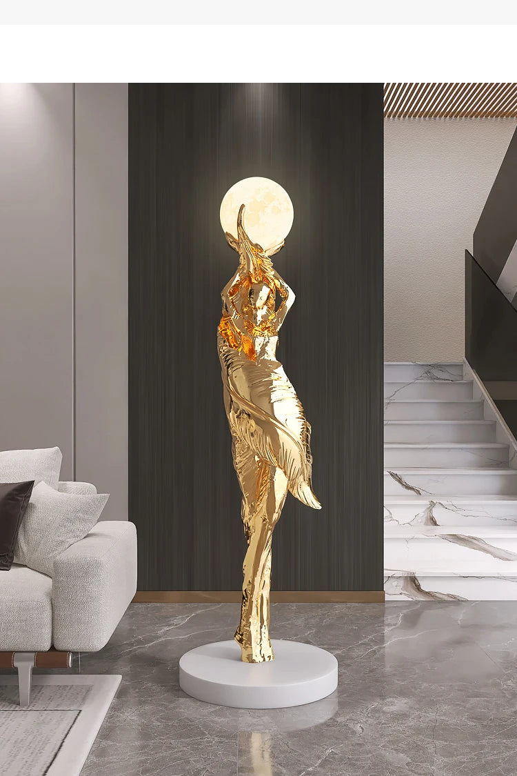 Home Decor Pena Abstrata Menina Arte Escultura, Tamanho Grande Figura Estátua, Sala de Estar Decoração Pavimento, Resina Artesanato Presente, Arte Moderna Ornamento