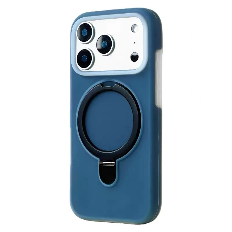 Luxury Liquid Silicone Stand Ring Holder Magnetic For Magsafe Case For iPhone 17  Pro Max Air 16 15 14 13 Skin friendly Cover