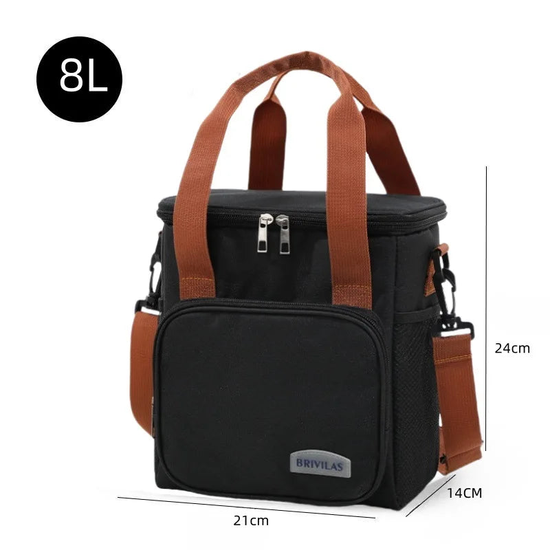 Saco de almoço térmico portátil piquenique alimentos refrigerador sacos caso isolado durável à prova dwaterproof água escritório lancheira alça ombro caixa refrigeração