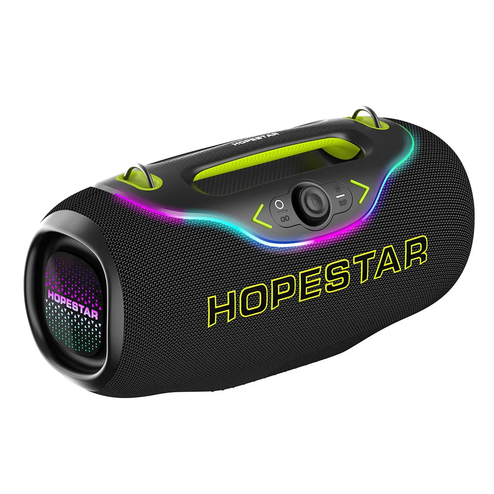 HOPESTAR A6 CLUB Alto-falante Bluetooth Super Bass 200W - Emparelhamento TWS de última geração, IPX6 à prova d'água, sistema de áudio portátil para festas ao ar livre