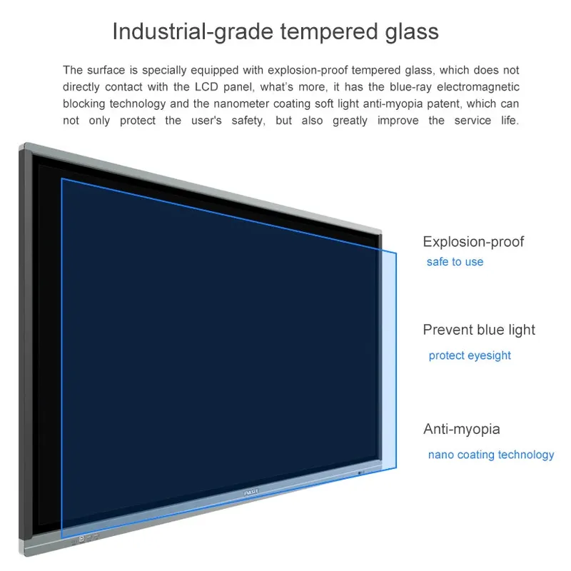 55 65 75 85 86 98 110 inch panel smart board touch screen digital white 8k smart interactive board classroom teaching