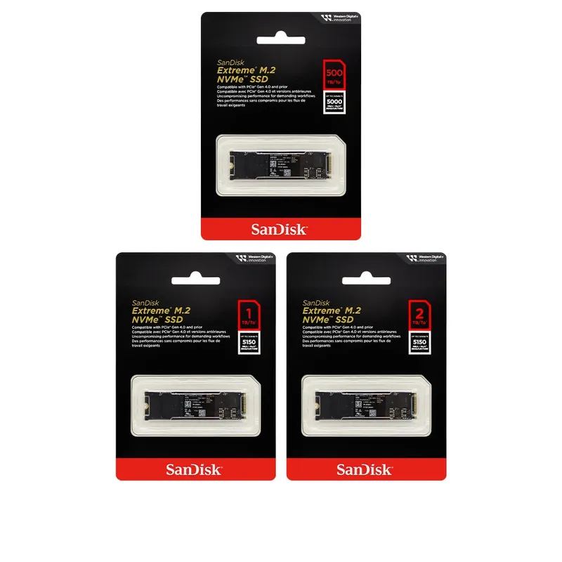 SanDisk Extreme M.2 2280 NVMe PCIe Gen 4.0 SSD Read speed Up to 5150MB/s 2TB 1TB 500GB Internal Solid State Drive For laptops PC