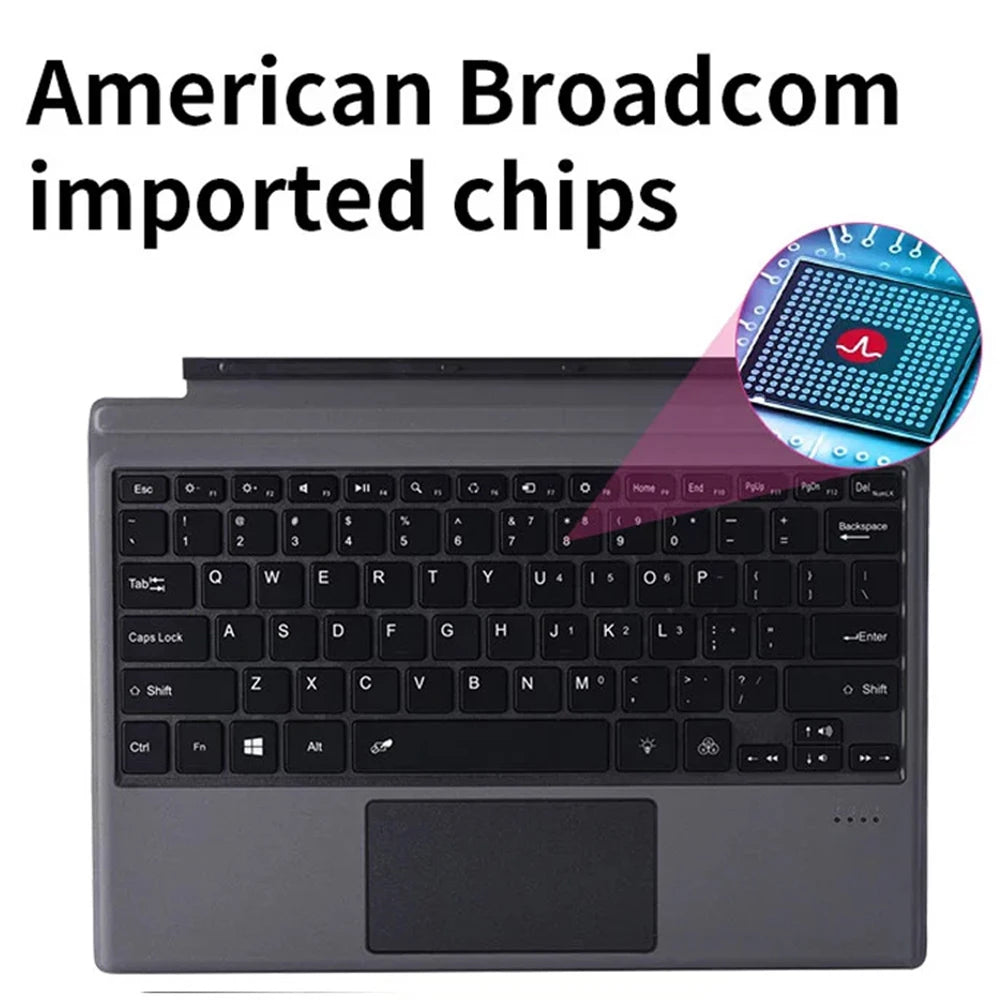 Teclado Bluetooth Retroiluminado para Microsoft Surface Pro 3 4 5 6 7 7+/Microsoft Surface Pro 8 9 10 11 X 13inch, Teclado Trackpad Teclado Sem Fio,Teclado português