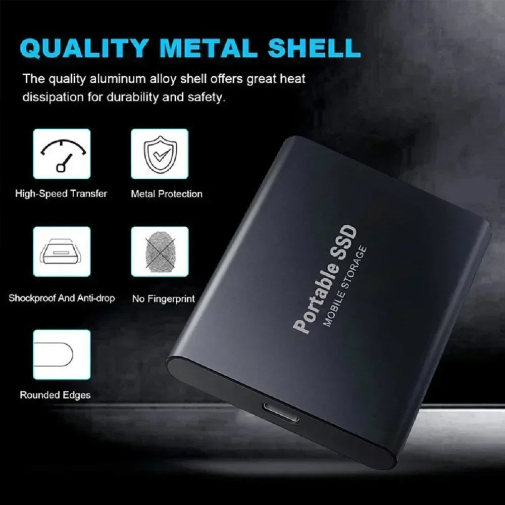 2025 novo disco rígido à prova ddustágua à prova de poeira portátil disco rígido externo usb 3.1 disco sólido de alta velocidade para pc/transferência de dados/laptop