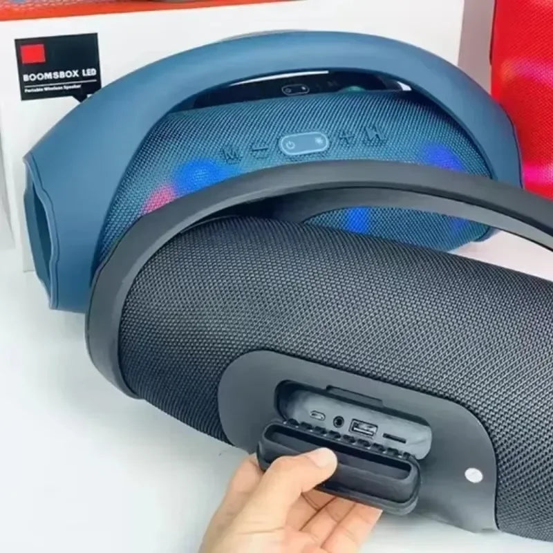 Portátil à prova dwaterproof água 100w de alta potência bluetooth alto-falante rgb luz colorida sem fio subwoofer estéreo surround subwoofer boombox