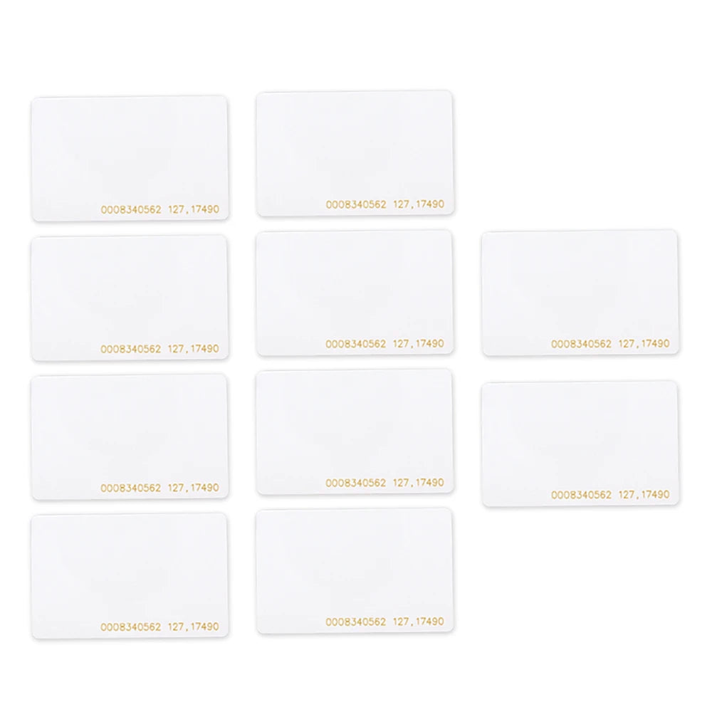 EM RFID Card Access Control Card, EM4100 Tk4100, Read Only Keyfob, etiquetas RFID, adesivo, Token Cartão de Proximidade Chip, 125Khz, 10Pcs