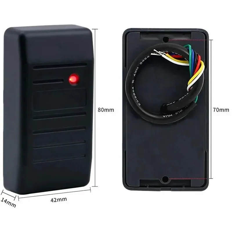 Waterproof rfhid access control card reader, Wiegand 26~37, RS485, rs232, ttl level communication card reader small RFHID swipe