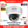 Original Hikvision DS-2CD1183G2-LIUF 4K 8MP ColorVu POE Luz Híbrida Inteligente Câmera de Rede Dome Fixo Microfone Embutido IK08