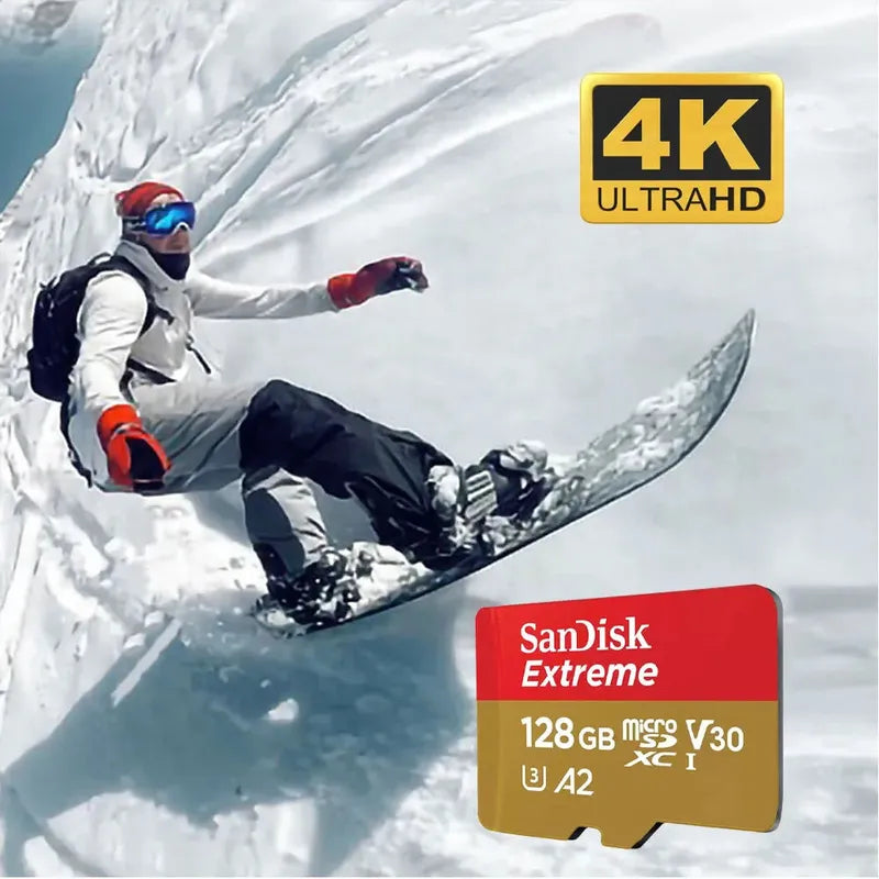 SanDisk Extreme microSDHC microSDXC UHS-I Cards 4K UHD and Full HD video UHS Speed Class 3 (U3) and Video Speed Class 30 (V30)