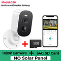1080p wifi câmera solar ao ar livre sem fio alimentado por bateria bala câmera de segurança pir alarme movimento armazenamento em nuvem áudio em dois sentidos