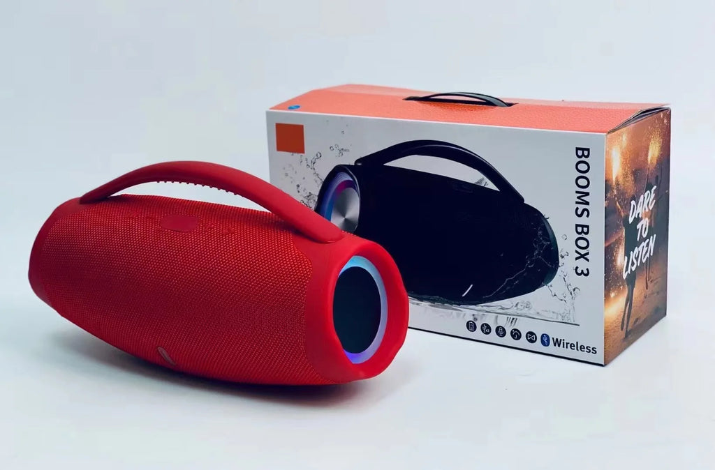 Boombox 3 sem fio bluetooth alto-falante portátil festa ao ar livre caixa de música subwoofer rgb estéreo tws casa alto-falante suporte tf/aux/usb
