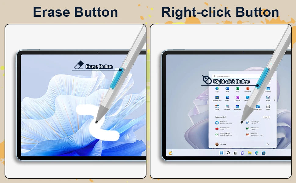 Caneta stylus para microsoft surface pro/livro/laptop/studio pro11/10/9/8/7/6/5/4/x caneta windows 4096 caneta de superfície de sensibilidade à pressão