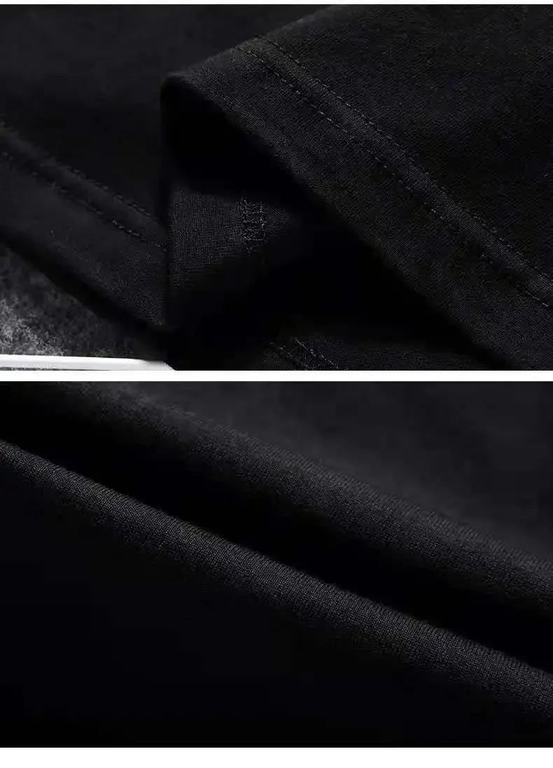 Camiseta de manga curta de algodão 200gCVC unissex gola redonda sólida preta branca respirável verão casual top para homens e mulheres