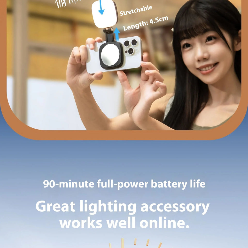 Smallrig luz magnética do telefone, p48 bicolor regulável led luz de preenchimento dobrável magsafe beleza lâmpada painel macio, para iphone16/android