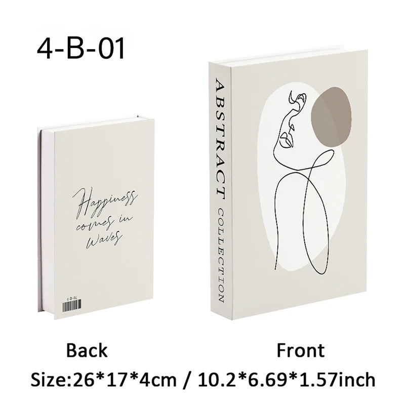 Caixa de armazenamento de livro falso que pode ser aberta, livros decorativos de luxo, mesa de café, ornamento, prateleira de quarto, decoração nórdica de interiores, decoração de casa