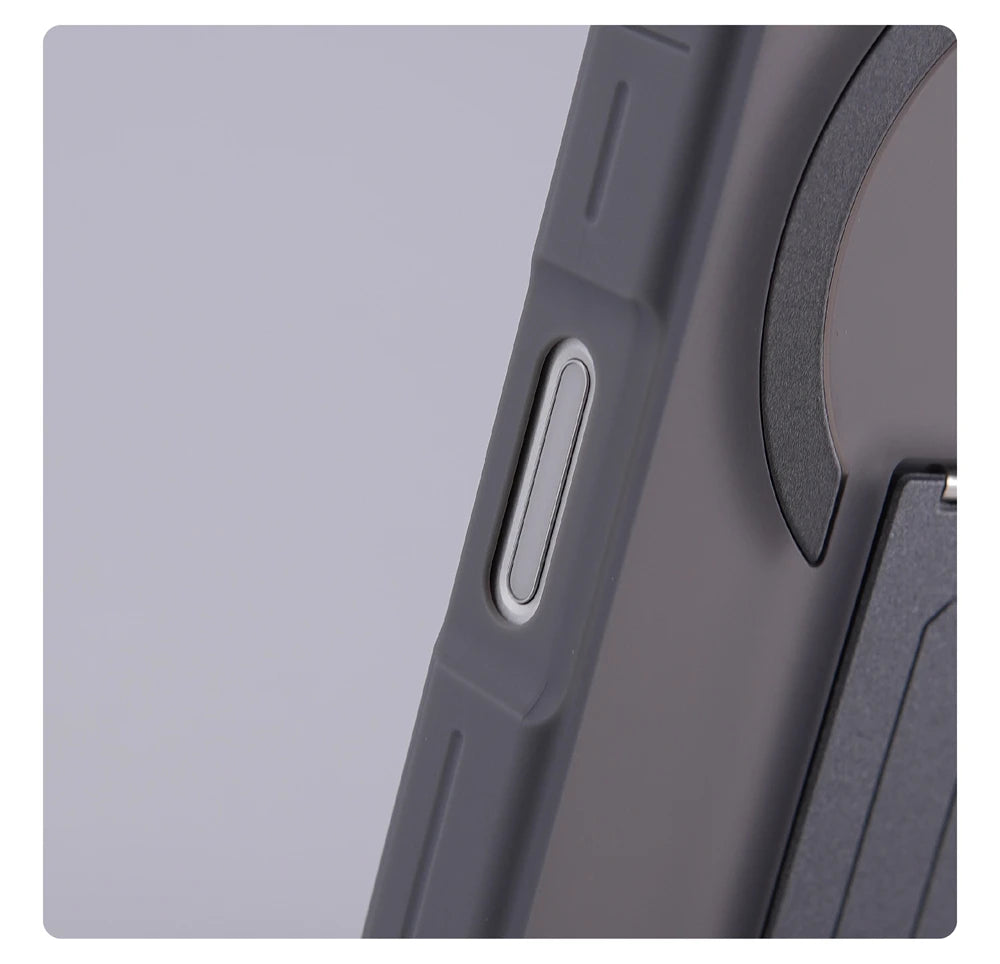 Luxo fosco translúcido titular caso magnético para iphone 17 pro max ar 16 15 plus 14 13 12 para magsafe pára-choques capa à prova de choque