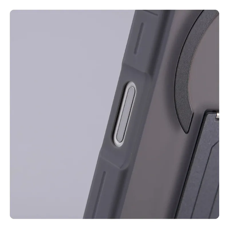 Luxury Matte Translucent Holder Magnetic Case for IPhone 17 Pro Max Air 16 15 Plus 14 13 12 For Magsafe Bumper Shockproof Cover