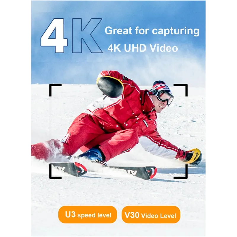 SanDisk Extreme microSDHC microSDXC UHS-I Cards 4K UHD and Full HD video UHS Speed Class 3 (U3) and Video Speed Class 30 (V30)