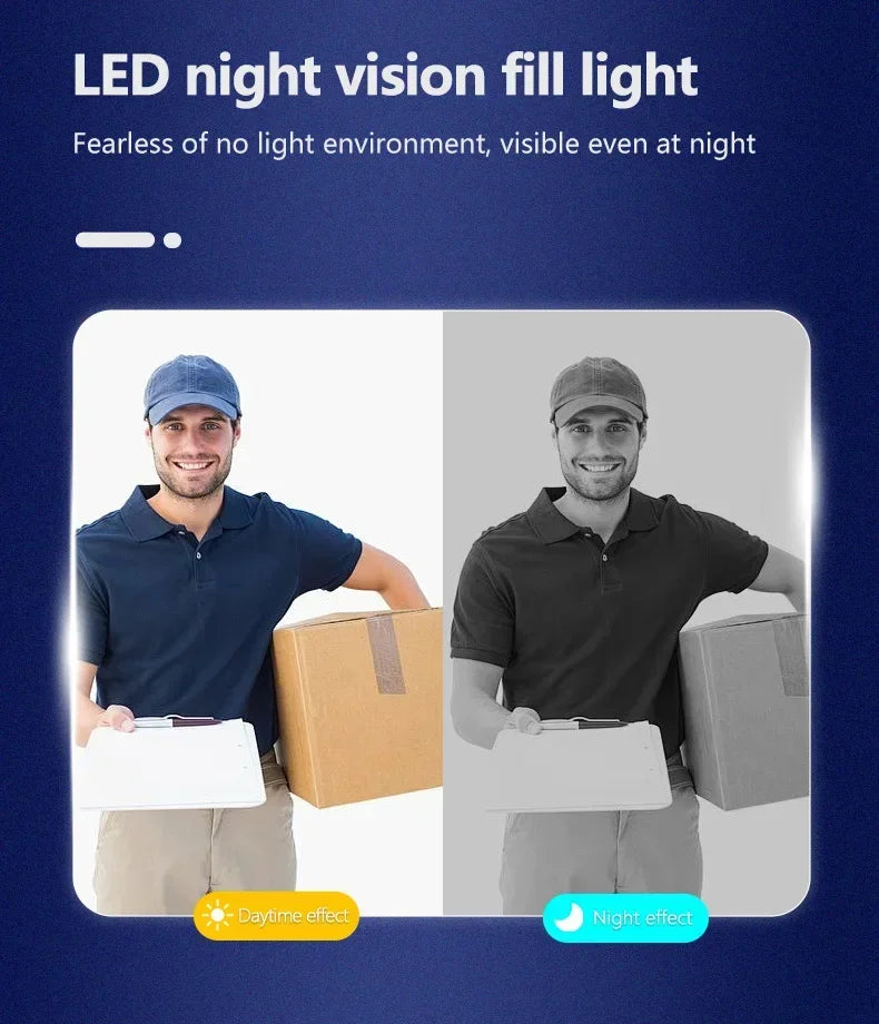 Campainha sem fio wi-fi, câmera 1080p, vídeo porteiro, à prova d'água, tela ips de 4,3 polegadas, segurança doméstica, campainha da porta, visão noturna ir