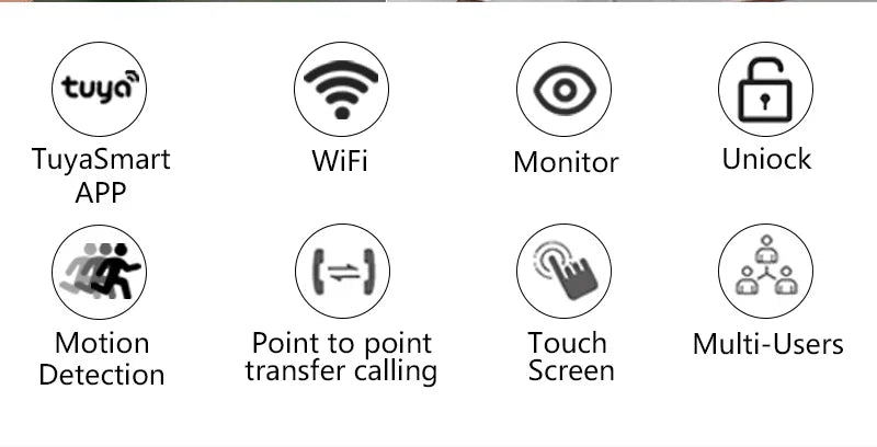 Tuya inteligente 1080p 2 fios visiophone campainha sistema de vídeo porteiro para casa metal porta telefone suporte câmera ip proteção segurança