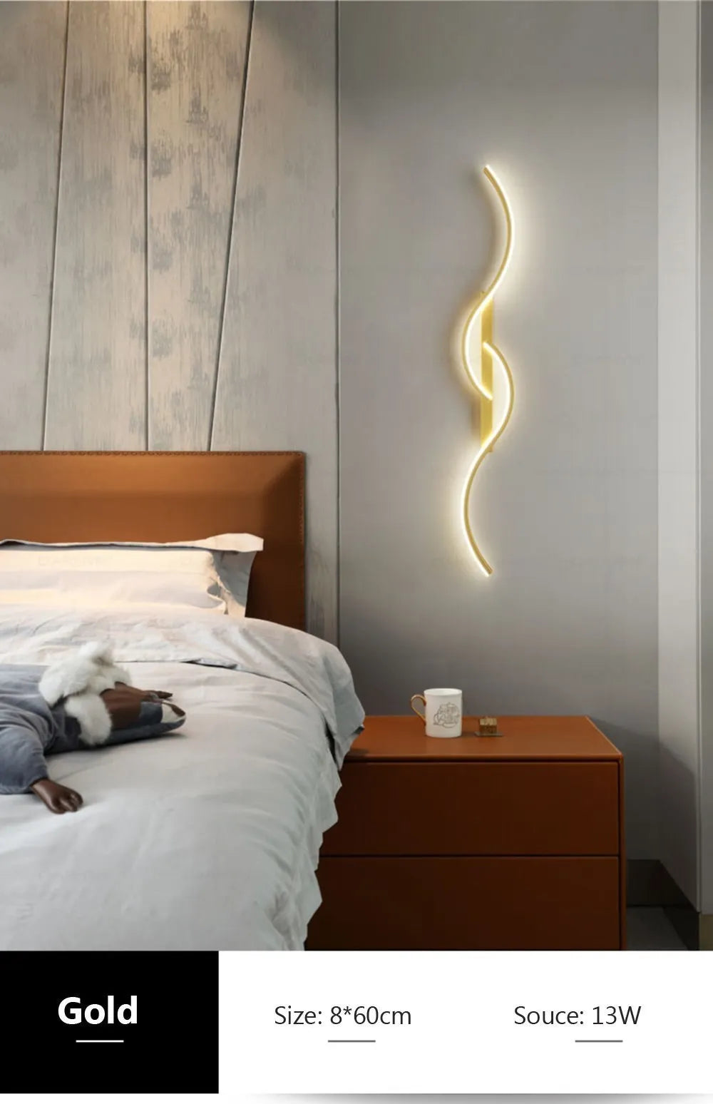 Moderna lâmpada de parede led minimalista luz led quarto cabeceira longa tira arandelas sala estar sofá casa luminária interior