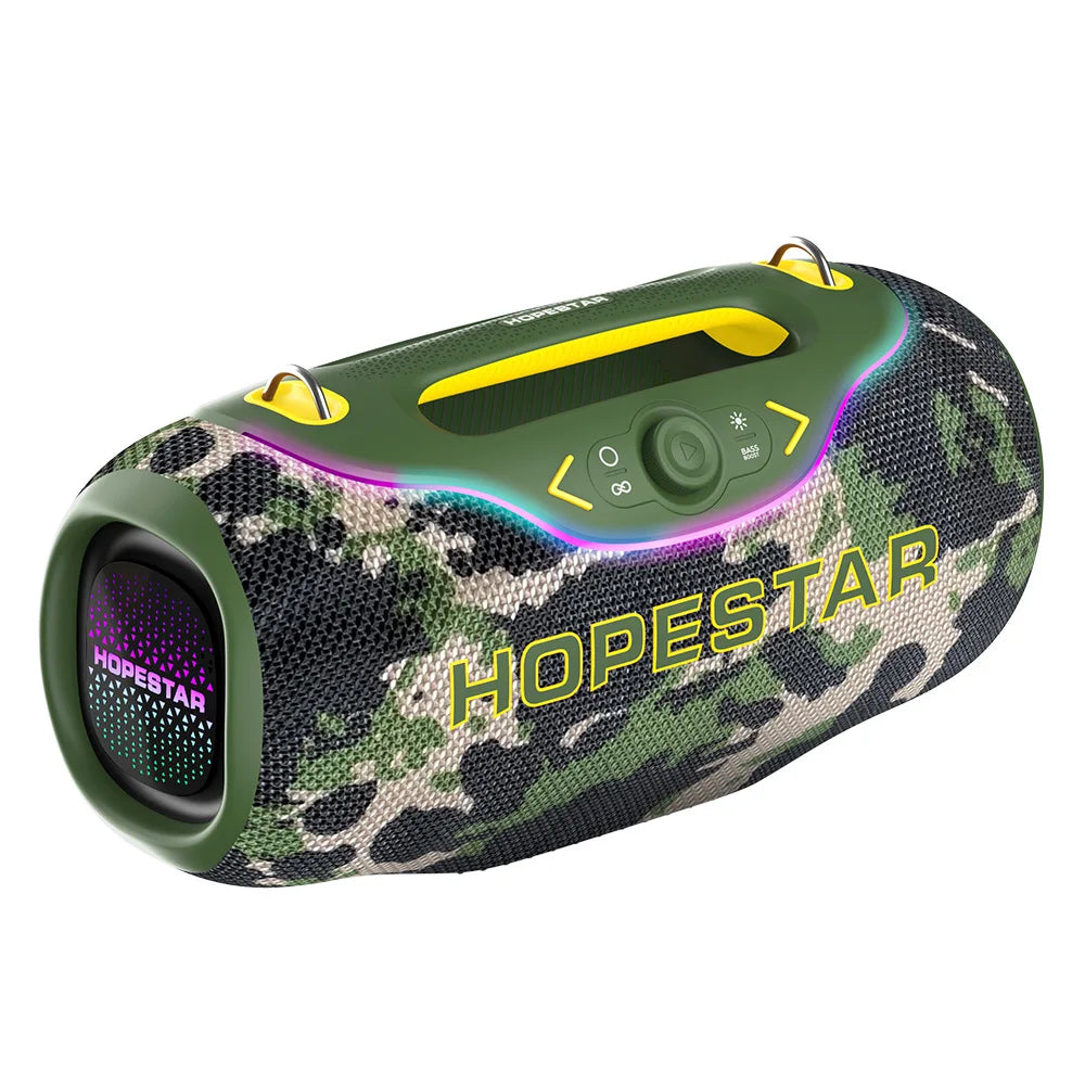 HOPESTAR A6 CLUB Alto-falante Bluetooth Super Bass 200W - Emparelhamento TWS de última geração, IPX6 à prova d'água, sistema de áudio portátil para festas ao ar livre