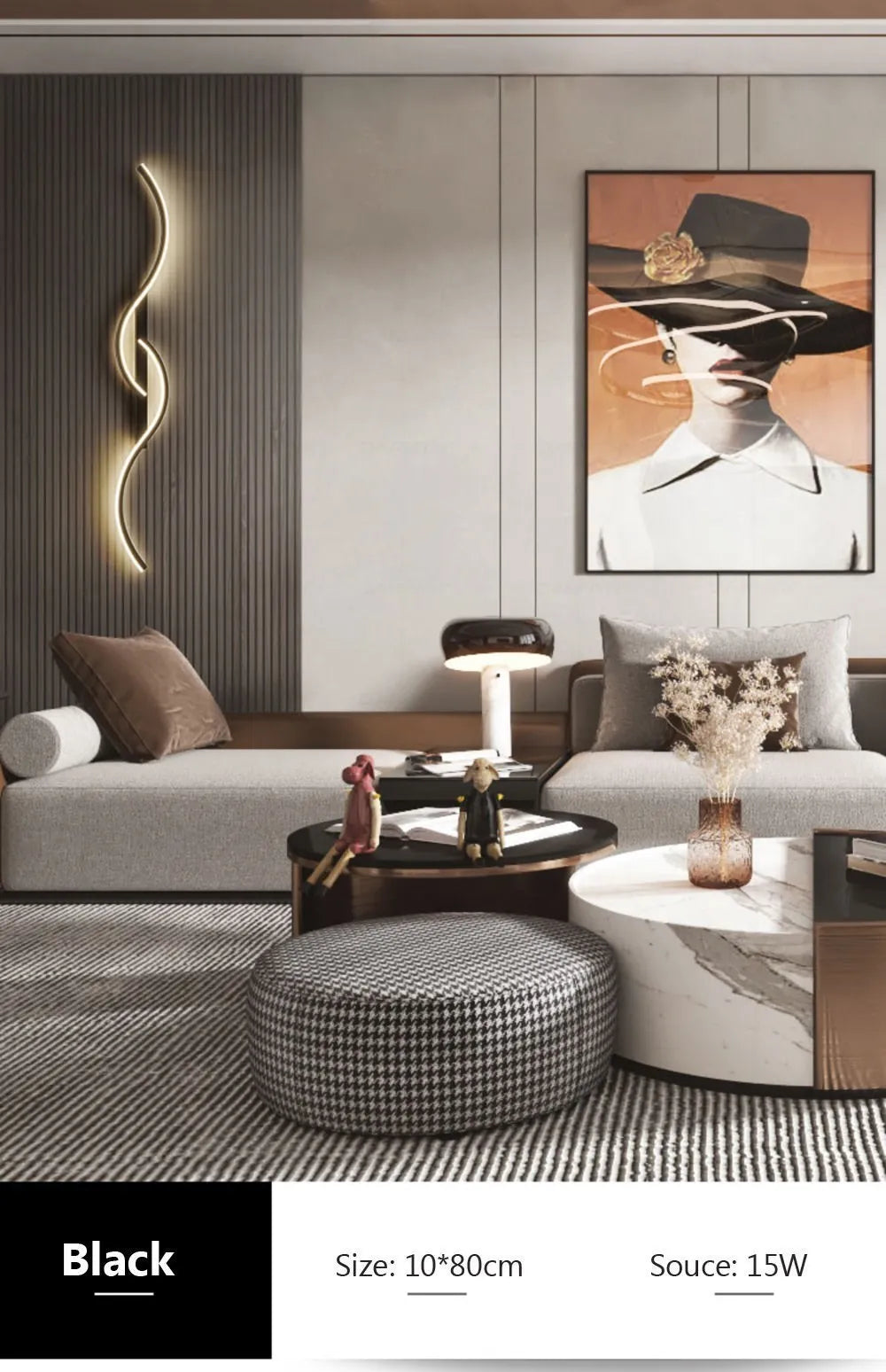 Moderna lâmpada de parede led minimalista luz led quarto cabeceira longa tira arandelas sala estar sofá casa luminária interior