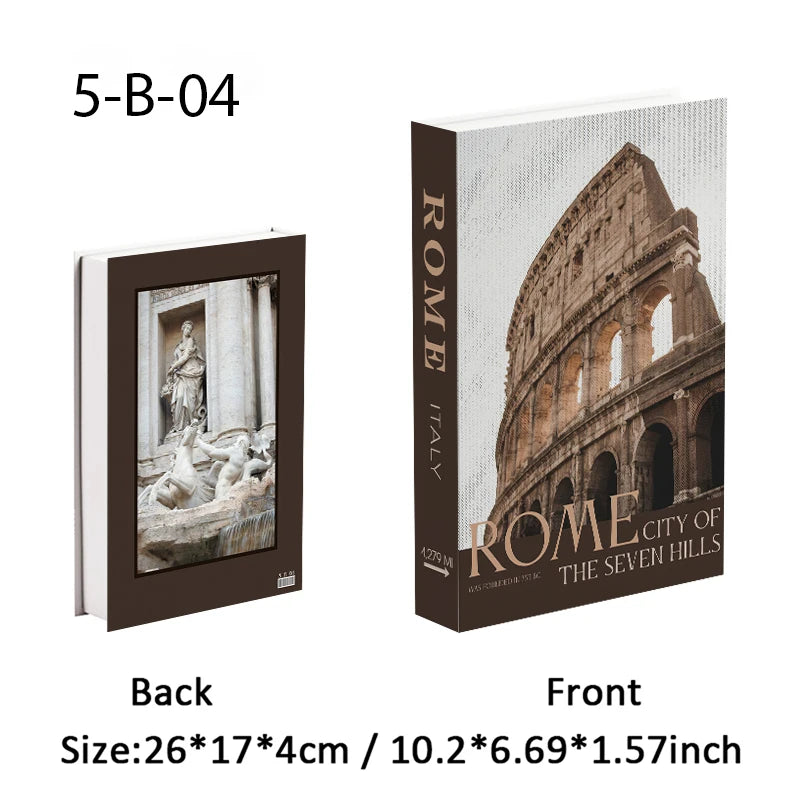 Caixa de armazenamento de livro falso que pode ser aberta, livros decorativos de luxo, mesa de café, ornamento, prateleira de quarto, decoração nórdica de interiores, decoração de casa