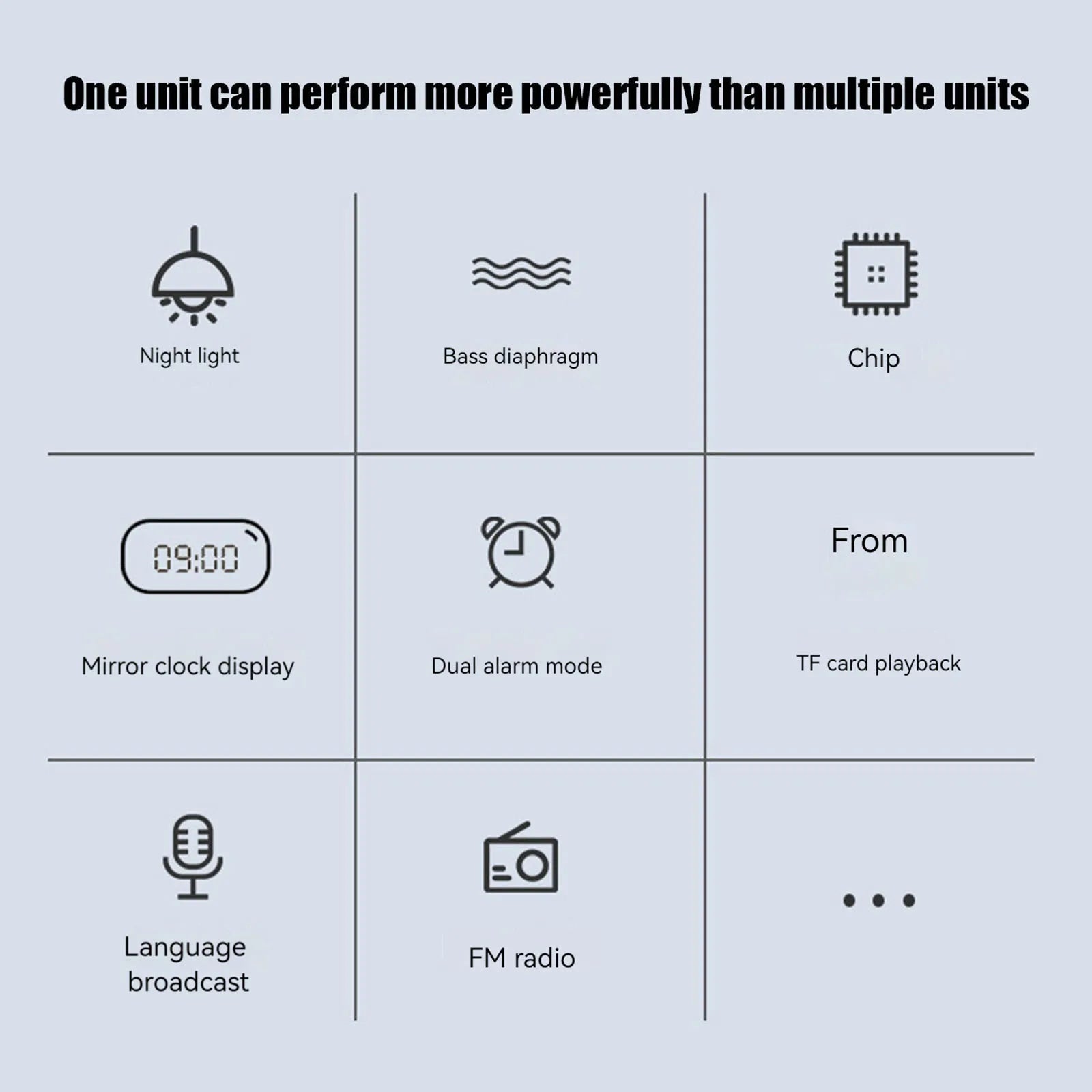 Alto-falante sem fio rgb bt com despertador, caixa de som estéreo portátil, rádio recarregável, reprodutor de música fm para festa, viagens ao ar livre