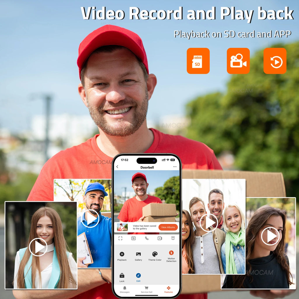 2 fios casa inteligente tuya wifi 1080p vídeo porteiro telefone da porta 7 ''monitor de toque vídeo campainha porta câmera sistema segurança