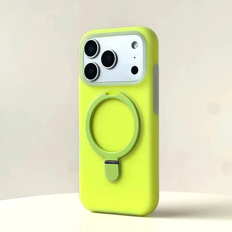 HOCE Liquid Silicone Bracket Magnetic Case For iPhone 17 Air 16 15 14 13 Pro Max With Camera Control Button Shockproof Cover