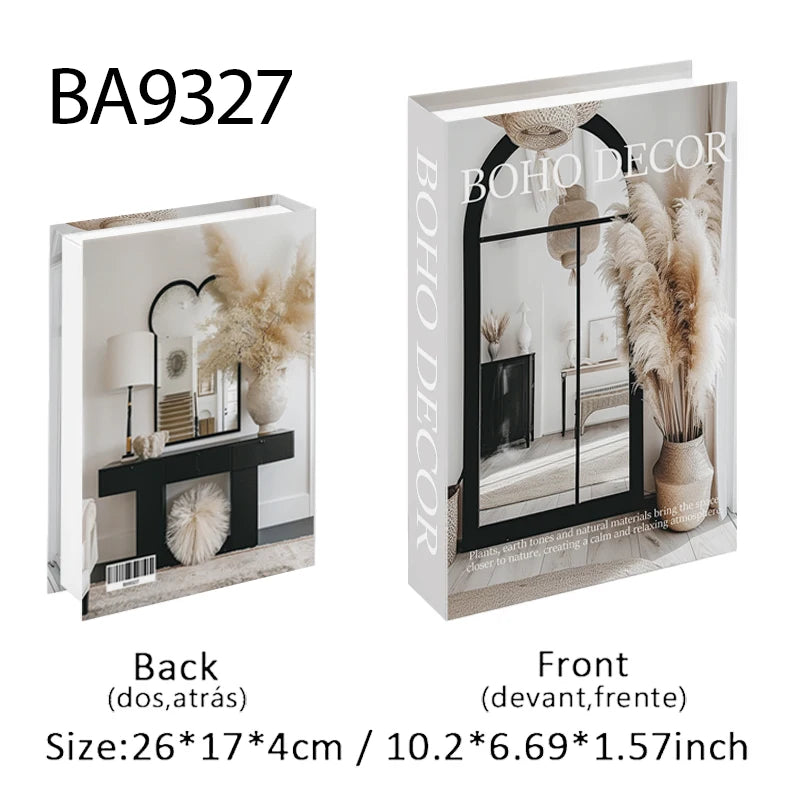 Caixa de armazenamento de livro falso que pode ser aberta, livros decorativos de luxo, mesa de café, ornamento, prateleira de quarto, decoração nórdica de interiores, decoração de casa