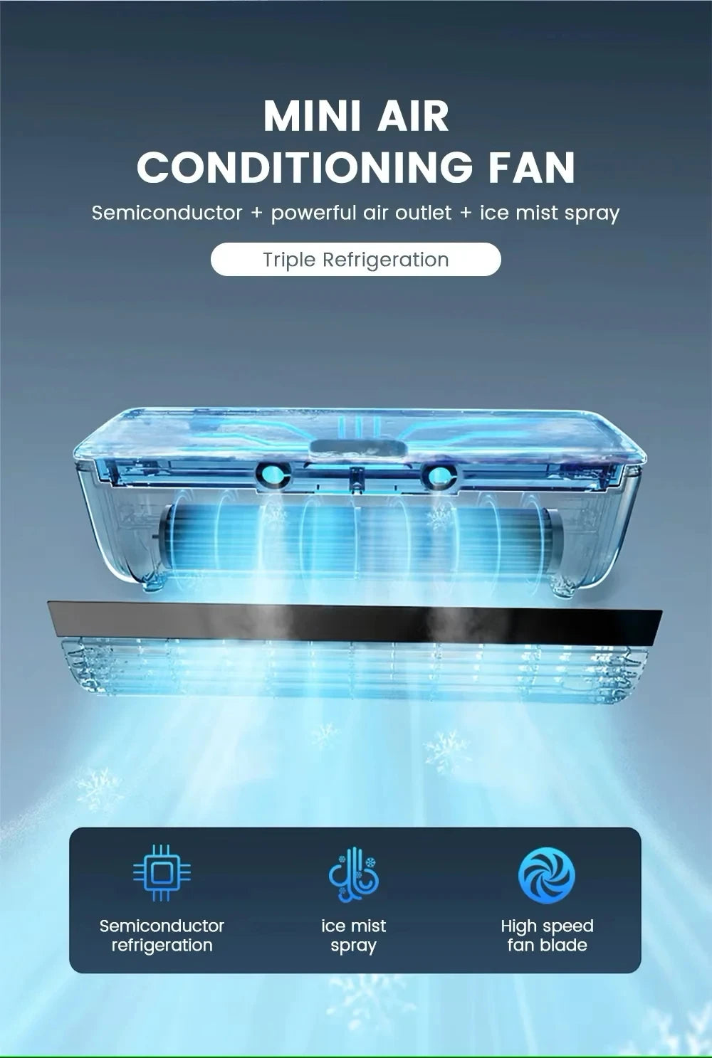 Mini desktop casa cozinha banheiro ventilador de spray elétrico portátil ventilador refrigeração ar água recarregável montado na parede