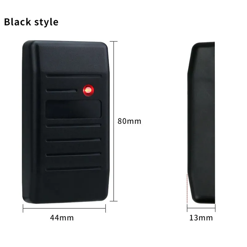 Outdoor Waterproof RFHID Card Reader 125KHZ Wiegand 26-37 Adaptive Format Output RS485 RS232 TTL Level Communication small hid