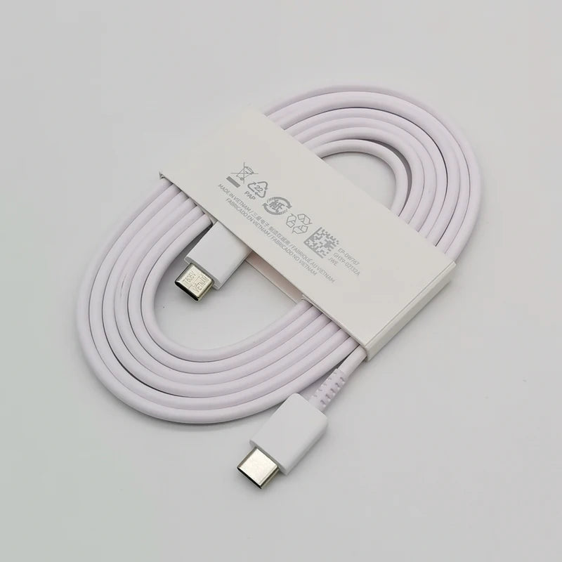 Carregador de 45W, 1.8m, Tipo C, Galaxy S24, S23, S22, S21, S20, Nota 20, Ultra 10, Z Flip, Fold 6, Samsung-Adaptador de Carga Super Rápida, 5, 4, 3, 2