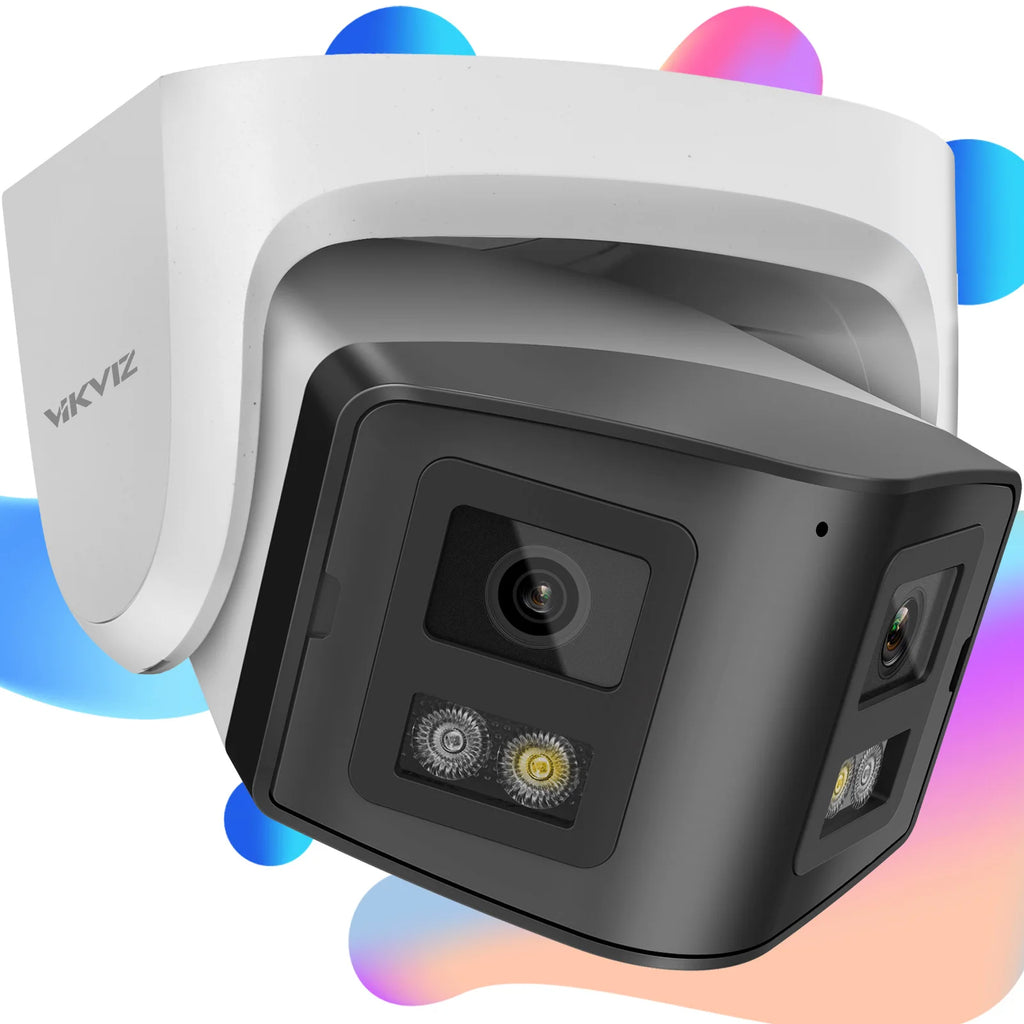 Hikvision-Compatibele 4K 8mp ColorVu 170 °    Câmera IP Panoramische Binocular Md2.0 Tweerich tingsges Preken Thuis Câmera CCTV