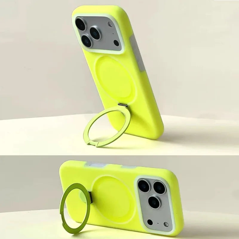 HOCE Suporte de Silicone Líquido Capa Magnética Para iPhone 17 Air 16 15 14 13 Pro Max Com Botão de Controle da Câmera Capa À Prova de Choque