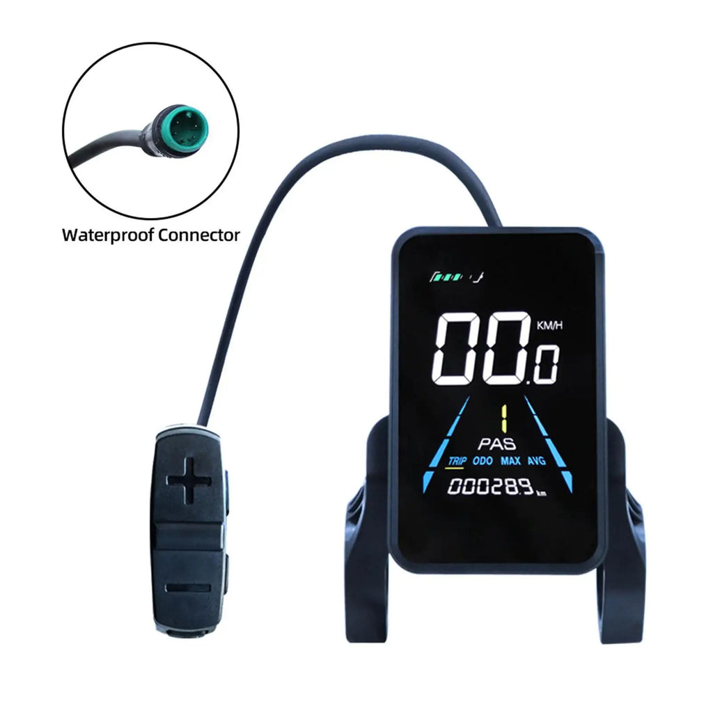NC-81F modificação de mountain bike elétrica display lcd painel de instrumentos de modificação de bicicleta à prova dwaterproof água tabela de código de bicicleta elétrica