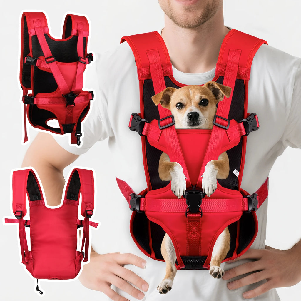 Mochila transportadora frontal para cães, mochila transportadora ajustável para cães, portadores para cães pequenos e gatos, caminhadas, acampamento, viagens
