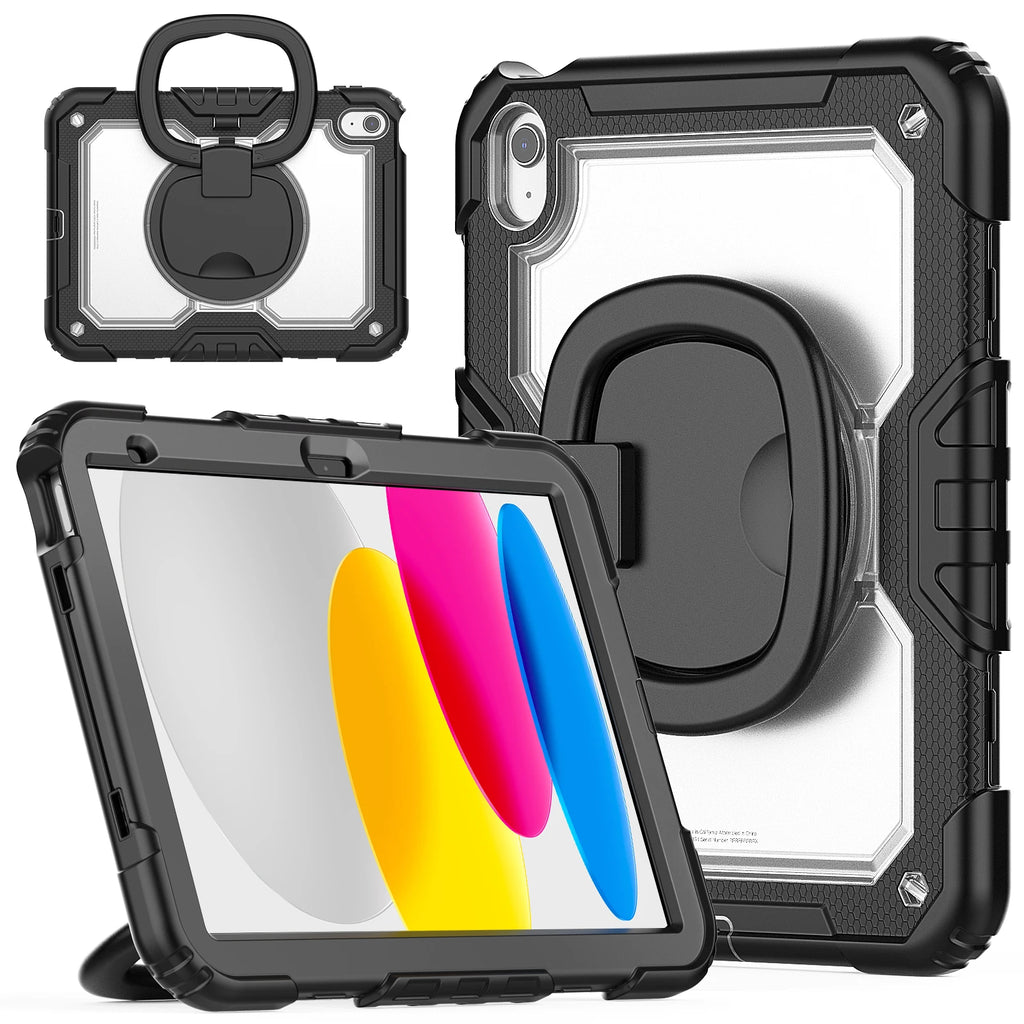 Capa com Alça Universal para iPad A16 2025 11ª Geração 10.9 2022 10ª Geração. Com Alça de Ombro, Suporte Giratório 360°, Capa Híbrida para Crianças