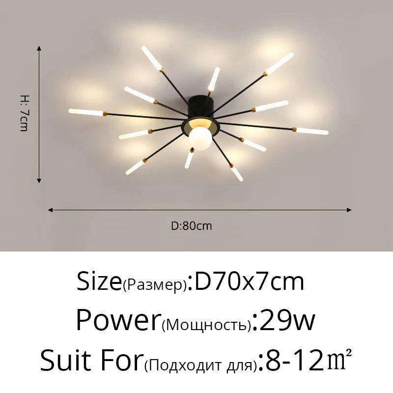 Kagu luzes de teto modernas led lustre iluminação interna para quarto hall sala de estar quarto infantil lâmpadas acrílicas quadro de fixação 175-260v