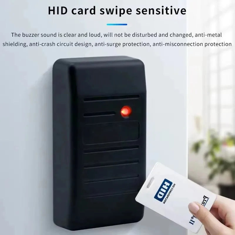 Waterproof rfhid access control card reader, Wiegand 26~37, RS485, rs232, ttl level communication card reader small RFHID swipe