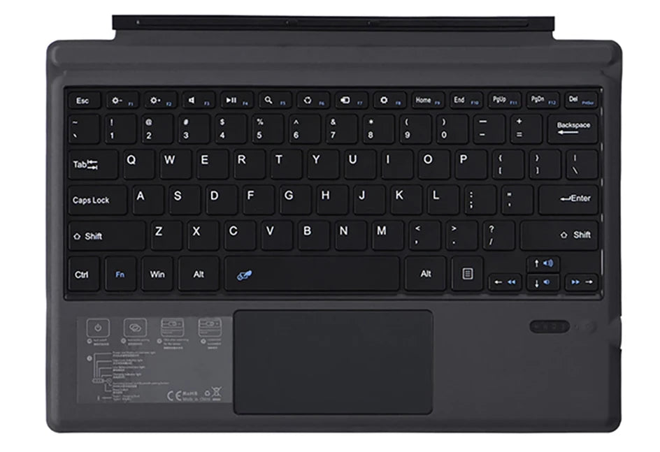 Teclado Bluetooth Retroiluminado para Microsoft Surface Pro 3 4 5 6 7 7+/Microsoft Surface Pro 8 9 10 11 X 13inch, Teclado Trackpad Teclado Sem Fio,Teclado português