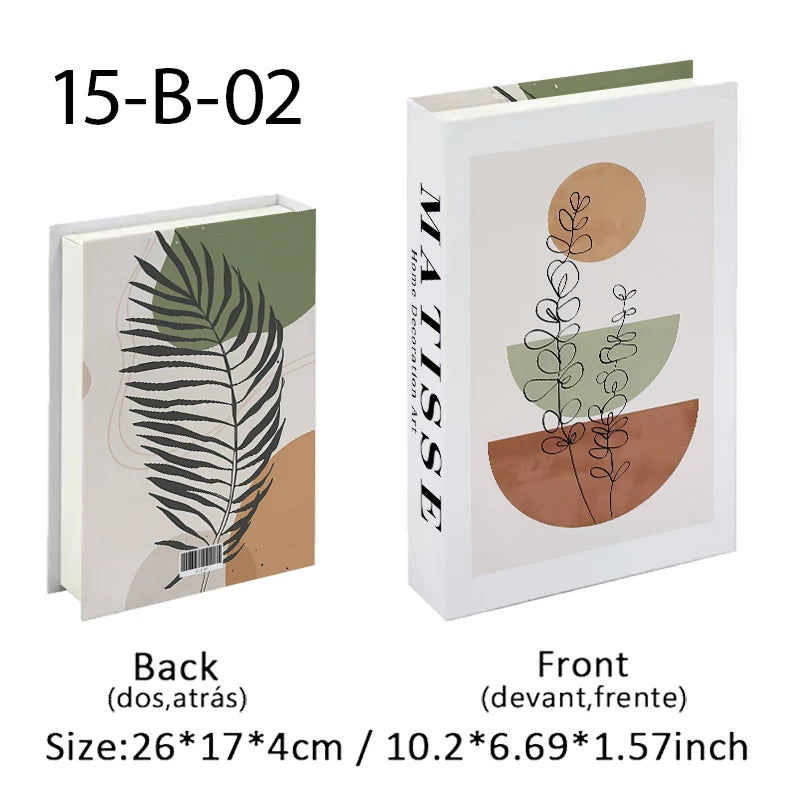 Caixa de armazenamento de livro falso que pode ser aberta, livros decorativos de luxo, mesa de café, ornamento, prateleira de quarto, decoração nórdica de interiores, decoração de casa